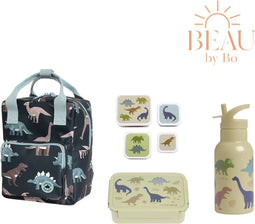 BEAU by Bo Studio Ditte rugzak small + A Little Lovely Company back to school set Dinosaurussen