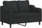 vidaXL - Tweezitsbank - 120 - cm - stof - zwart