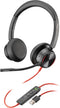 Plantronics Blackwire 8225 - Headset - Actieve noise-cancelling - Zwart
