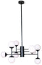 Plafondlamp DKD Home Decor Kristal Zwart (76.2 x 76.2 x 40.64 cm)
