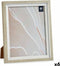 Fotolijsten 24 x 2 x 29 cm Kristal Beige Wit Plastic (6 Stuks)