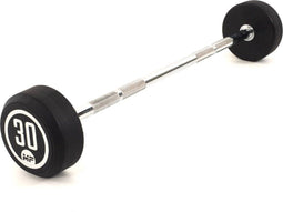 Muscle Power Vaste Halterstang - 30 kg - Rubber - Zwart Zilver