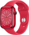 Apple Watch Series 8 - Smartwatch - Temperatuurregistratie en Crashdetectie - Rood Aluminium