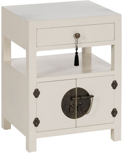 Nachtkastje ORIENTE Wit Hout MDF 50 x 40 x 66 cm