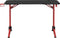 NanoRS - Gaming bureau 100kg max | 750mm hoog | RGB LED achtergrondverlichting - Zwart en rood