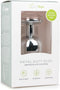 Zilverkleurige metalen buttplug met transparant kristal