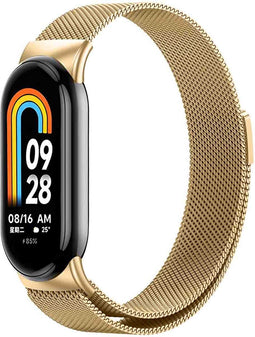 iMoshion Bandje Geschikt voor Xiaomi Smart Band 8 - iMoshion Milanees magnetische band - goud