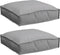 vidaXL - Zitkussens - voor - Pallet - 2 - stuks - Grijs - 40x40x8 - cm - Oxford - Stof