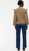 Object Malena L/s Ruffle Pullover - Trui - Bruin - Maat XS