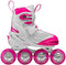 Roces Moody X TIF - Verstelbare Skeelers Kinderen - 4 Maten - Wit Roze (maat 30-35)