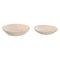 Middenstuk Home ESPRIT Wit Natuurlijk Bamboe Rotan 35 x 35 x 8 cm (2 Onderdelen)