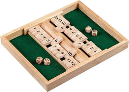 Philos Shut the Box 12 - Dobbelspel voor 1-2 Spelers - Houten uitvoering