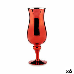 Kaarshouder Kristal Rood 13,5 x 35 x 13,5 cm (6 Stuks)