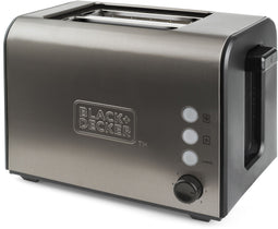Black & Decker BXTO900E - Broodrooster 900W - 2 sleuven met ultrabrede sleuf - Grijs