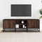 vidaXL - Tv-meubel - 120x35x41 - cm - bewerkt - hout - metaal - bruin - eikenkleur