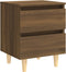 vidaXL - Nachtkastjes - 2 - st - met - houten - poten - 40x35x50 - cm - bruineikenkleur