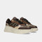 PS Poelman JANA - Dames Sneakers - Chunky zool 5 cm - Bruin met beige