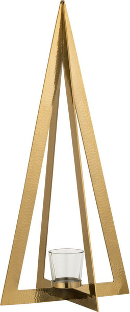 J-Line theelichthouder Boom Stainless - metaal - goud - large