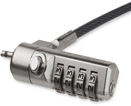Startech.com LTLOCK4D - Laptop kabelslot - 4-cijfer combinatie slot met draaiend scharnier - Zwart