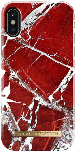 iDeal of Sweden Fashion Hoesje Apple iPhone X / XS Scarlet Red Marble