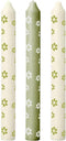 Ideas 4 Seasons - Gepimpte Kaarsen Bloem Groen Set van 3