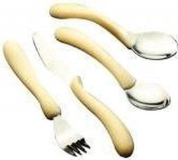 HC Aangepast bestek Caring - mes - anatomische handgreep - wit/grijs