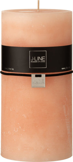 J-Line cilinderkaars - perzik - 140U - XXL - 6 stuks