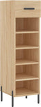 vidaXL - Schoenenkast - 30x35x105 - cm - bewerkt - hout - sonoma - eikenkleurig