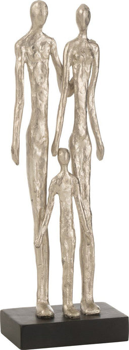 J-Line decoratie Familie Staand - metaal - zilver