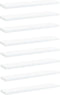 vidaXL - Wandschappen - 8 - st - 40x10x1,5 - cm - bewerkt - hout - wit
