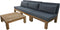 Tuin loungeset Aruba 4-delig (incl. kussens) - Naturel/Donkergrijs - Teak