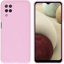 iMoshion Hoesje Geschikt voor Samsung Galaxy A12 Hoesje Siliconen - iMoshion Color Backcover - Roze
