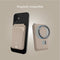 My Style - MagSafe Compatibele Magnet Kaarthouder - 5 Pasjes met Standaardfunctie - Warm Grijs