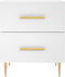 vidaXL - Nachtkastjes - 2 - st - 40x35x47,5 - cm - bewerkt - hout - wit