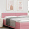 vidaXL - Hoofdbord - met - Kristallen - Knop, - Ge - tuft, - Roze, - 200 - cm, - Fluweel