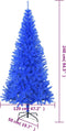 vidaXL - Kunstkerstboom - met - standaard - 240 - cm - PVC - blauw