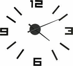 vidaXL - 3D-wandklok - modern - XXL - 100 - cm - zwart