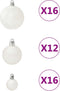 vidaXL - 100-delige - Kerstballenset - wit