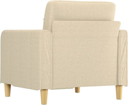 Fauteuil 60 cm stof crèmekleurig