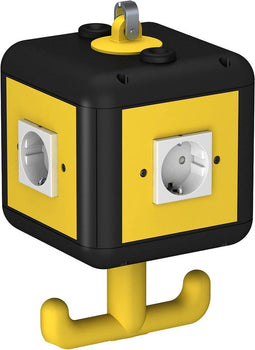 Voedingseenheid - 4 Schuko-stopcontacten 16 A 2p + 230 V - IP 20 (1 stuk)