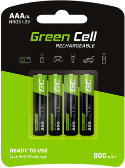 Green Cell GR04 - Oplaadbare batterij AAA - NiMH 800mAh - Groen