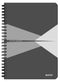 Leitz Office Notitieboek - A5 - Gelijnd - Spiraalgebonden - Kartonnen kaft - Grijs - 5 stuks