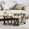vidaXL - Nesting - Salontafels - 3 - stuks - Artisan - Eiken - Geengineerd - Hout
