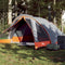vidaXL - Tent - 4-persoons - waterdicht - grijs - en - oranje