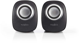 Nedis CSPR10020BK - Draagbaar miniluidsprekersysteem - Rijk basgeluid 3D-geluidstechnologie - Zwart