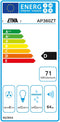 ETNA AP360ZT - Wandschouw afzuigkap - 380 m³/h - Zwart - 60 cm