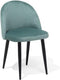 VISALIA - Eetkamerstoel - Groen - Fluweel