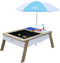 AXI Linda Zand & Water Tafel met Speelkeuken wastafel Bruin/wit - Parasol Blauw/wit