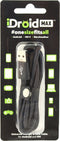 iDroid MAX USB-A naar Apple Lightning Kabel MFI 1 Meter - Zwart