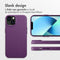Accezz iPhone 13 - MagSafe Leather Backcover - Echt leer - Paars